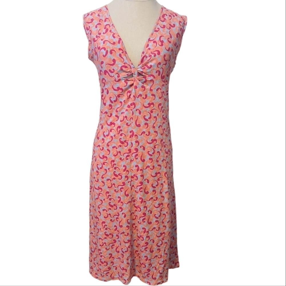 Y2K Free People Dress Faux Wrap Twee Boho Front Twist V Neck Surplus Vintage
